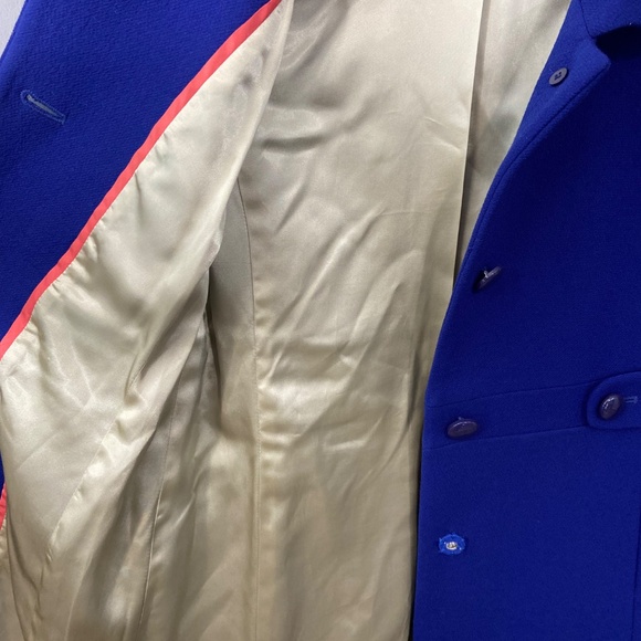 J crew Elegant Blue wool Women's Coat size 4 - Picture 13 of 14